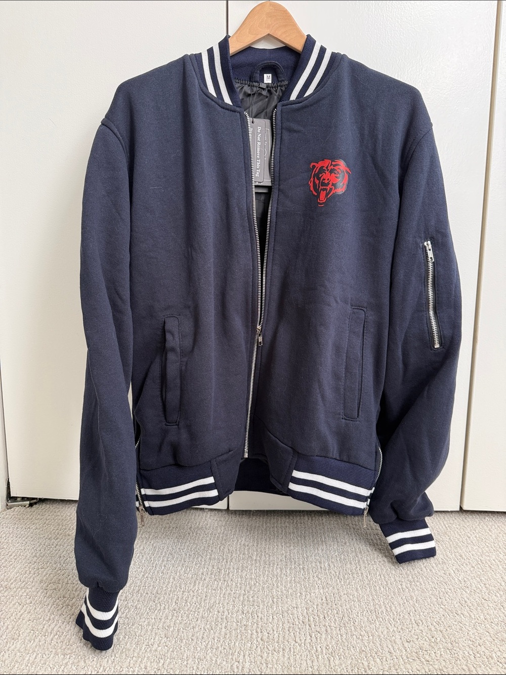 Chicago Bears Men's Navy Bomber Jacket